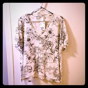 H&M knit tee- fun floral print!